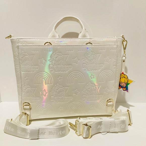 Loungefly x Rainbow Brite Iridescent Convertible Backpack & Tote Crossbody Bag - Picture 3 of 4
